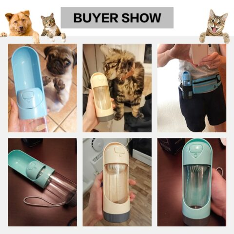 Portable Pet Dog Water Bottle with Activated Carbon Filter